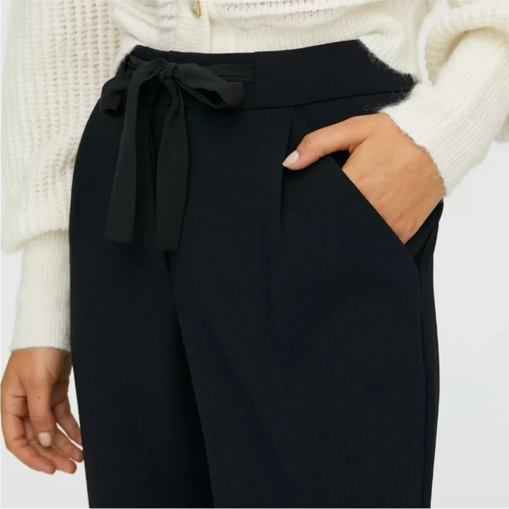 Aritzia Wilfred Allant Pant Black Lyocell Linen Blend (Size 8)